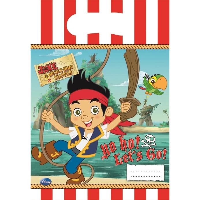 Jake and the Neverland Pirates Party Bags Pack of 6 | Party Save Smile