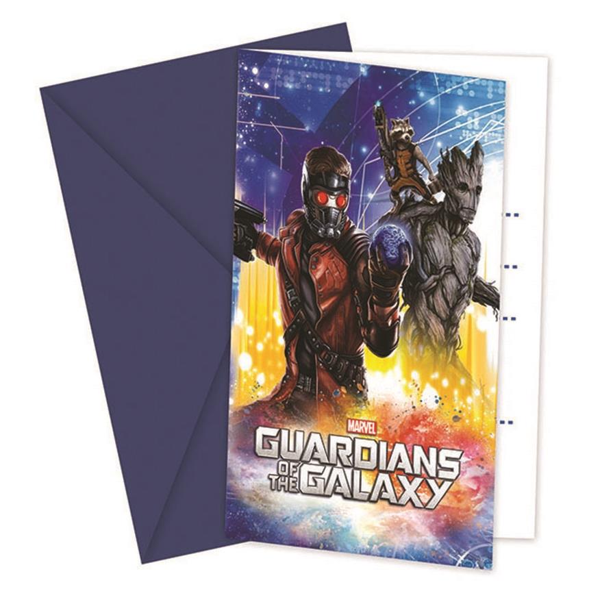 Guardians of the Galaxy Birthday Invitations Pack of 6 | Party Save Smile