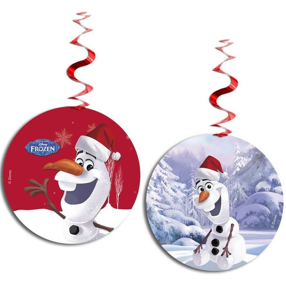 Olaf Christmas Party Hanging Swirl Decorations Pack of 3 | Party Save Smile