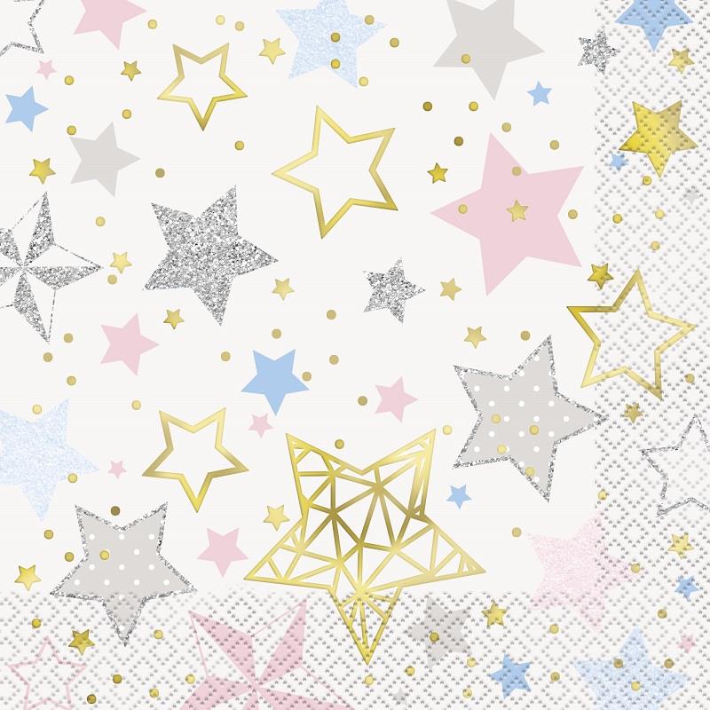 Twinkle Star Baby Shower Party Plates and Napkins