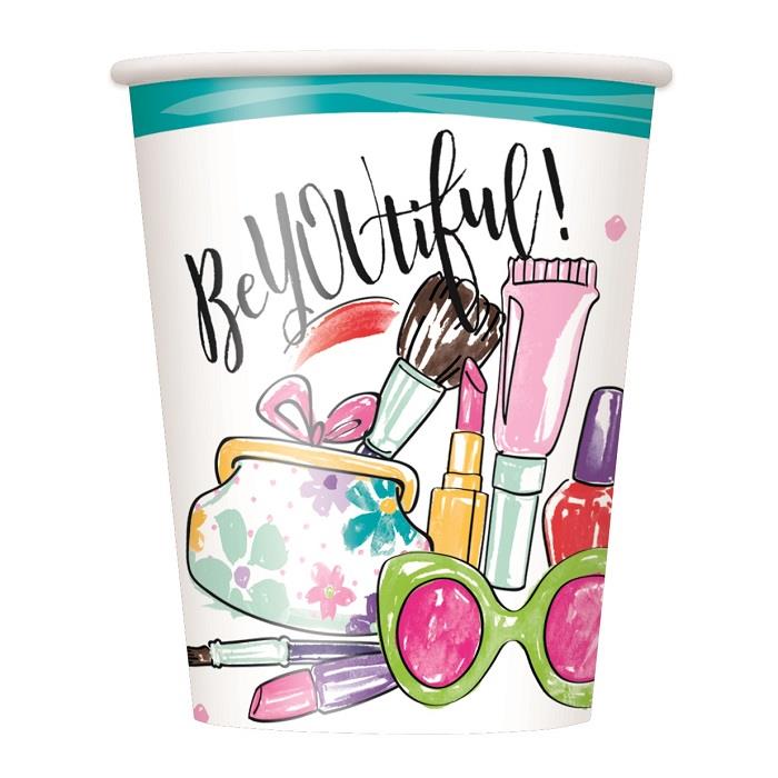 Beautiful Spa Paper Cups Pack of 8 | Party Save Smile