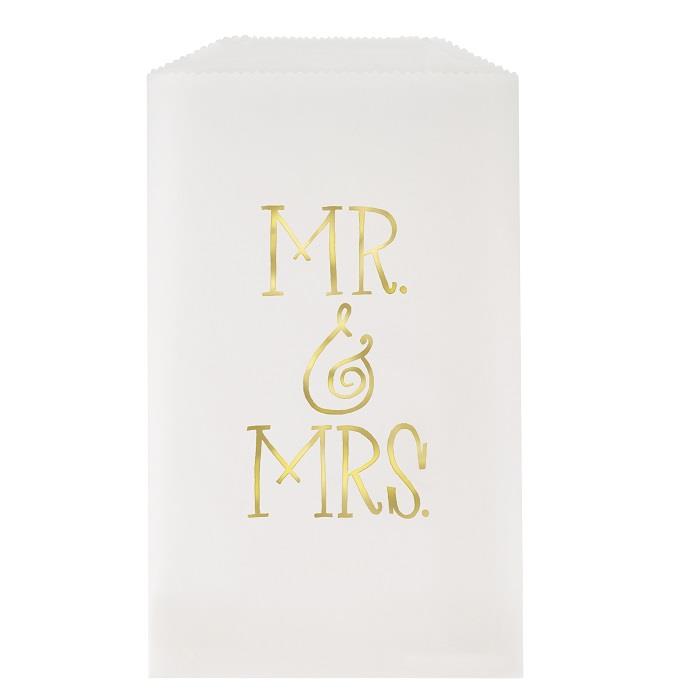 Painted Floral Mr & Mrs Loot Bags: Wedding Party Bags Pack of 8 | Party Save Smile