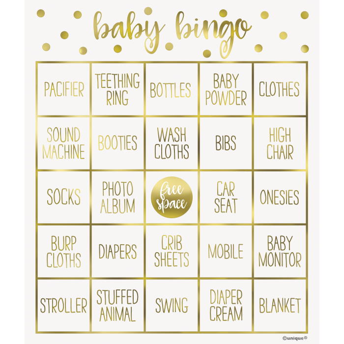 Baby Shower Bingo Game 8 Cards | Party Save Smile