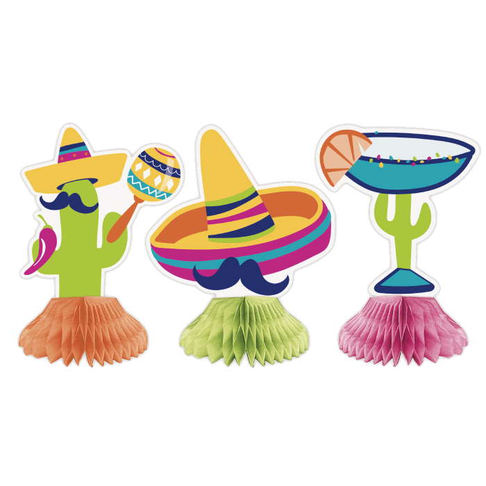 Boho Mexican Table Decorations Pack of 3 | Party Save Smile