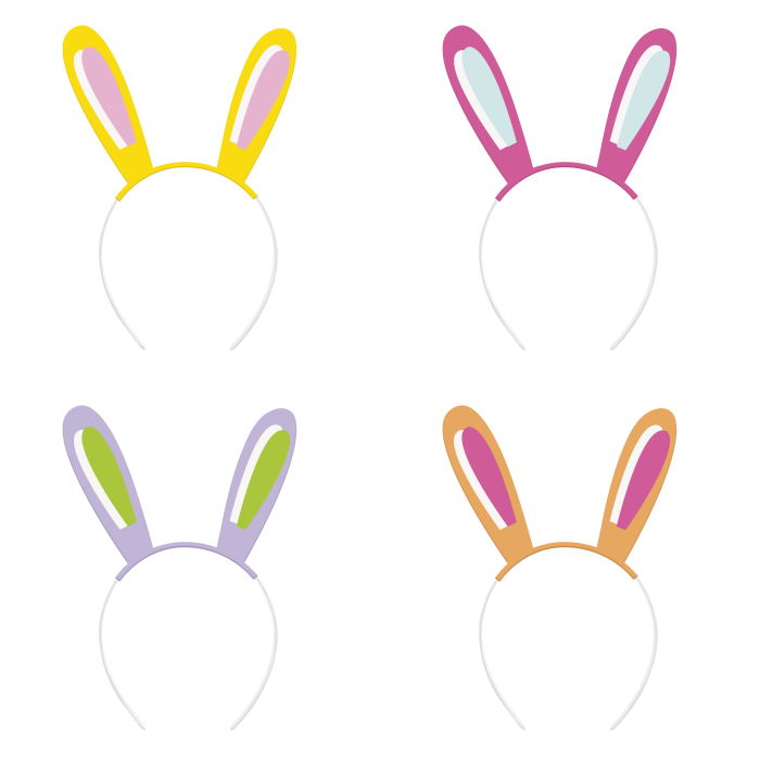 Easter Bunny Ears Headband Pack of 4 | Party Save Smile