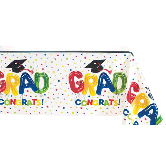 Colourful Graduation Tablecloths 137 x 213cm | Party Save Smile