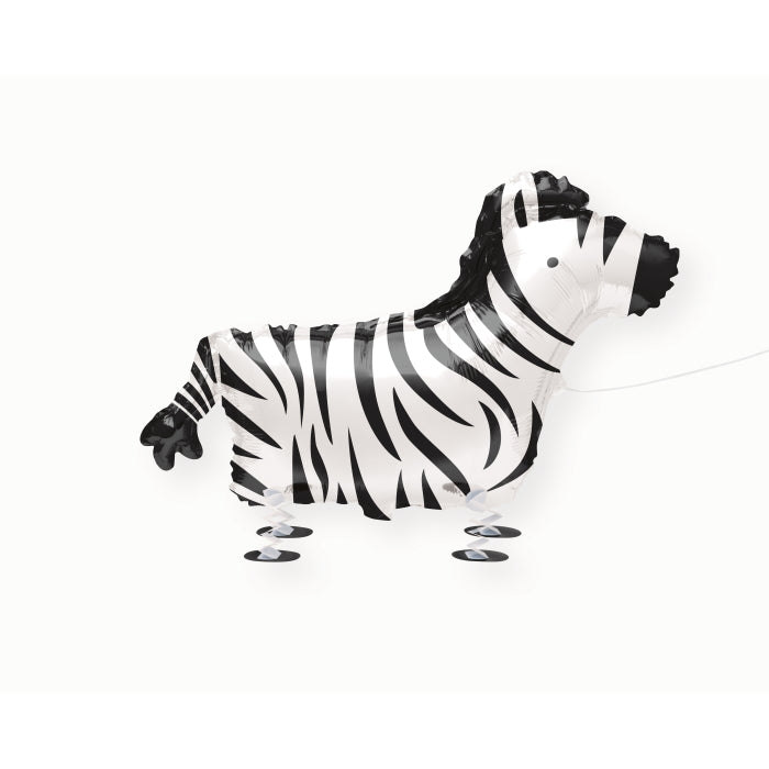 Walking Pet Zebra Balloon 30 inches | Party Save Smile