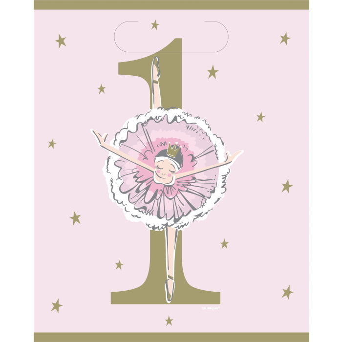 Ballerina 1st Birthday Party Bags Pack of 8 | Party Save Smile