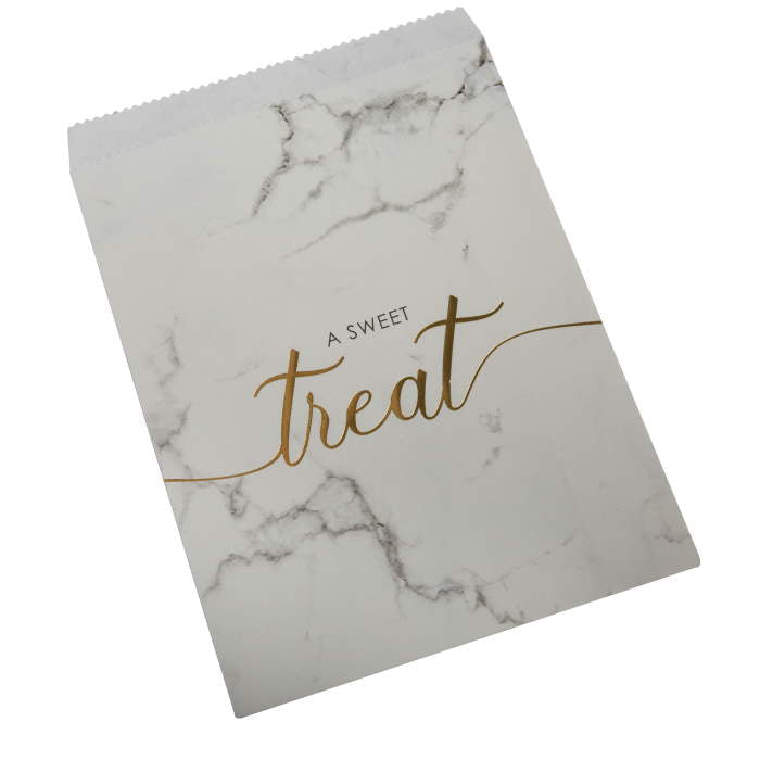 Wedding Sweet Bags - Grey Marble Pack of 25 | Party Save Smile