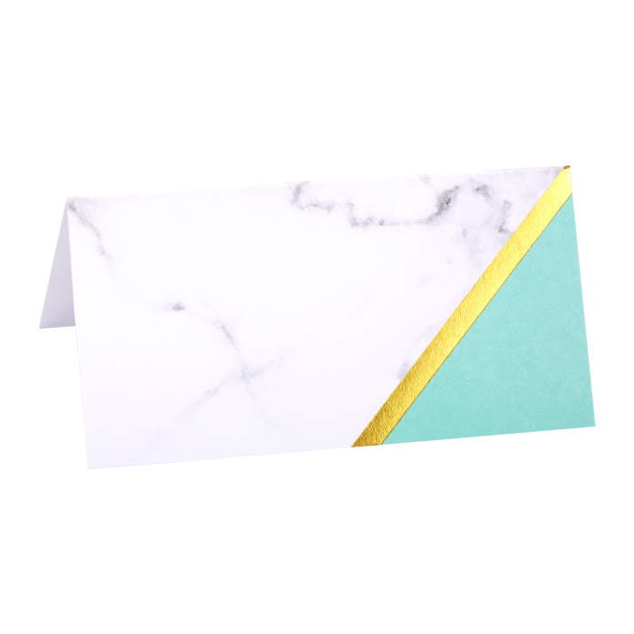 Mint Green Marble Table Place Cards Pack of 10 | Party Save Smile