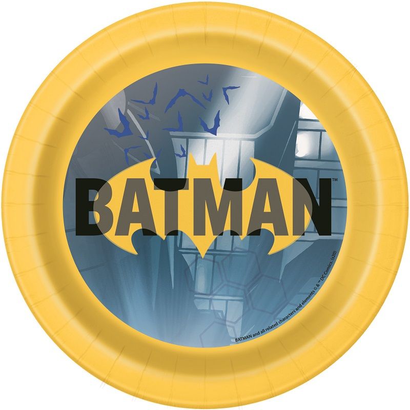 Small Batman Party Plates Pack of 8 | Party Save Smile