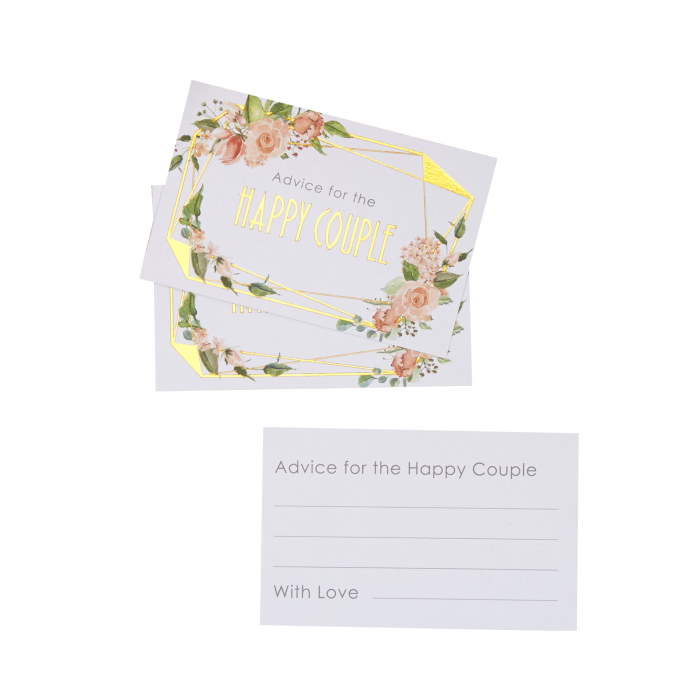 Floral Wedding Advice Cards Pack of 25 | Party Save Smile