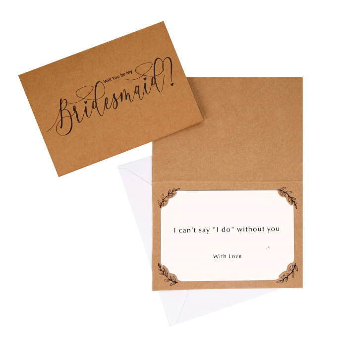 Rustic Will You Be My Bridesmaid Cards Pack of 3 | Party Save Smile