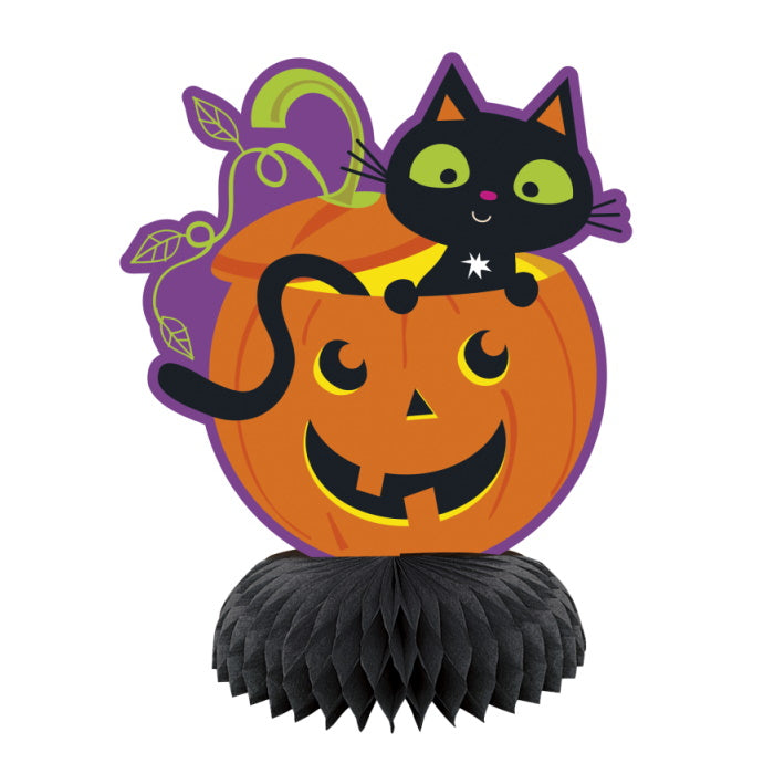 Halloween Table Decorations - Cat & Pumpkin Pack of 3 | Party Save Smile