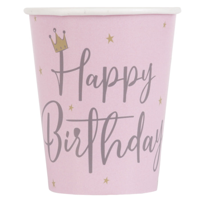 Pink and Gold Ballerina Party Cups Pack of 8 | Party Save Smile