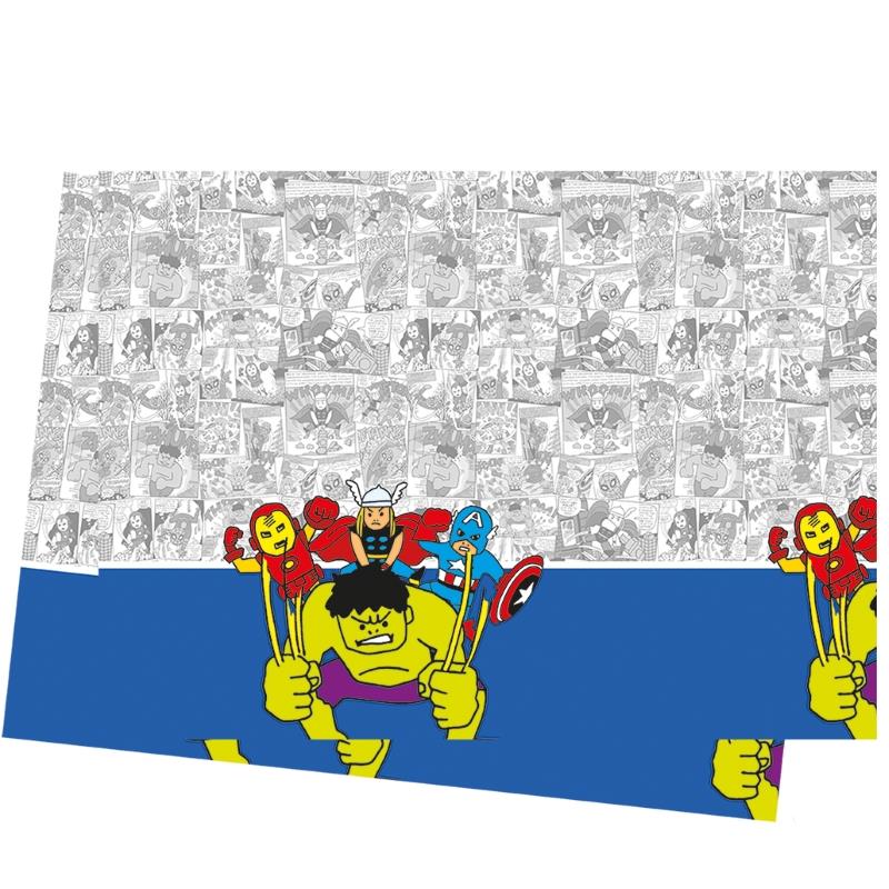 Avengers Comics Plastic Party Tablecloth Pop Art 120 x 180cm | Party Save Smile