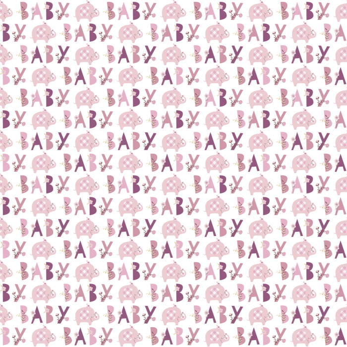 Pink Floral Elephant Baby Shower Gift Wrap Roll | Party Save Smile