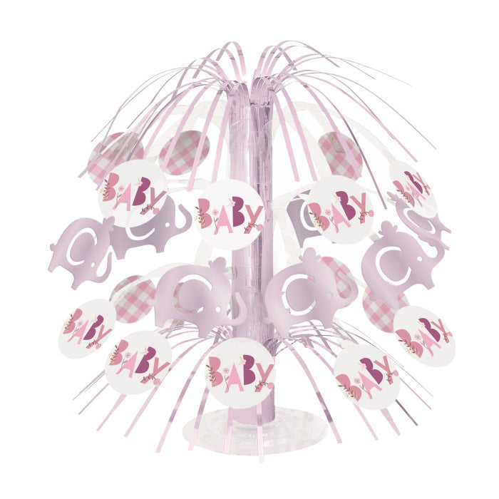 Pink Floral Elephant Baby Shower Table Centrepiece | Party Save Smile