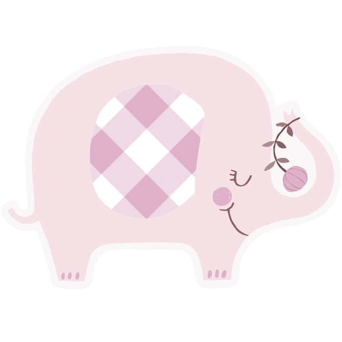 Pink Floral Elephant Baby Shower Invitations Pack of 8 | Party Save Smile