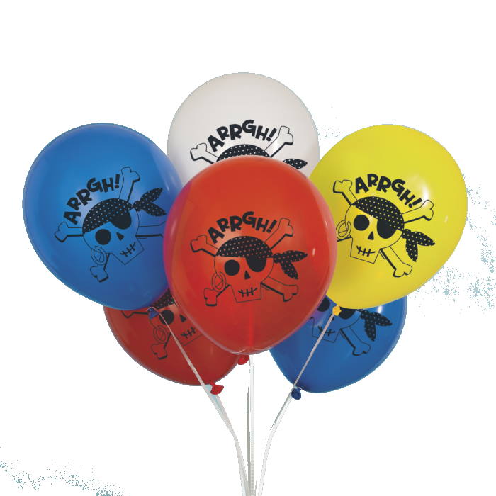 Arrgh Pirate Latex Balloons Pack of 8 | Party Save Smile