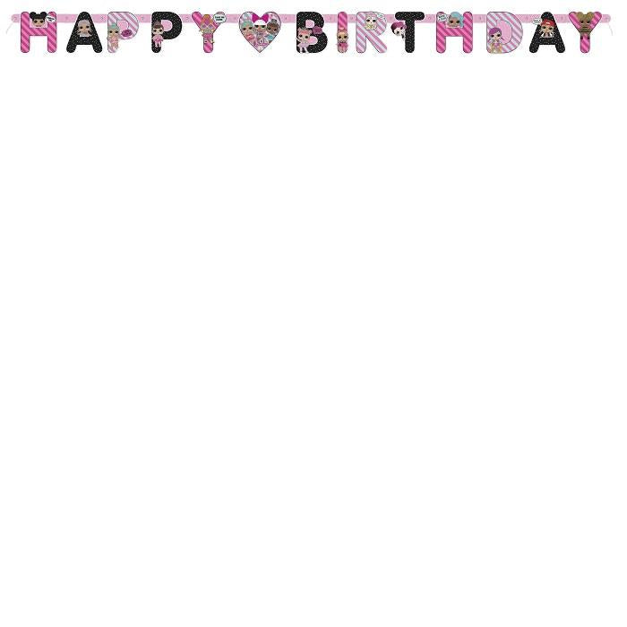 Lol Surprise Happy Birthday Party Banner 1.7 Metres | Party Save Smile