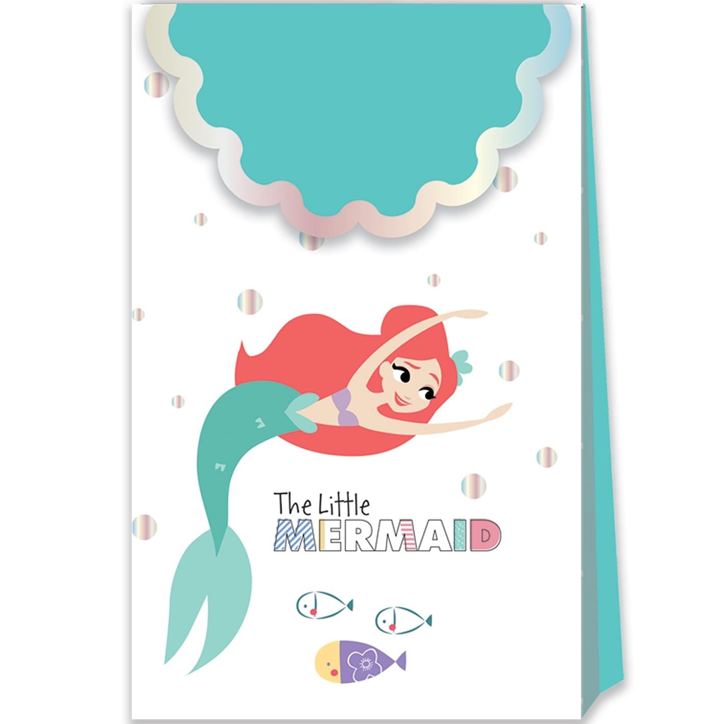 Ariel the Little Mermaid Party Bags Pack of 6 | Party Save Smile