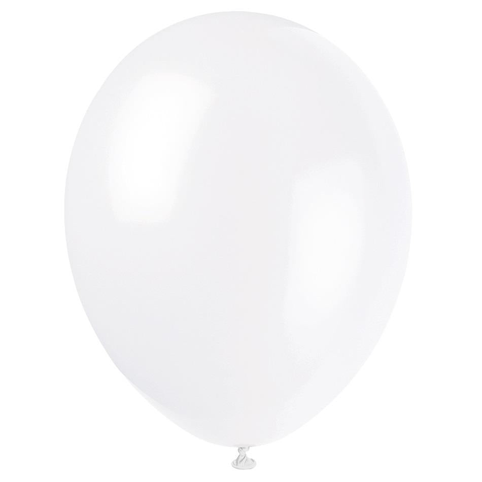Linen White 12 inch Party Latex Balloons Pack of 10 | Party Save Smile