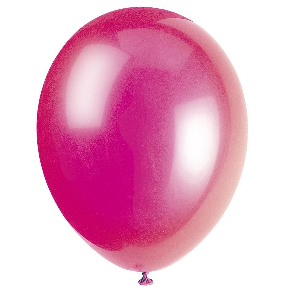 Fuschia 12 inch Party Latex Balloons Pack of 10 | Party Save Smile