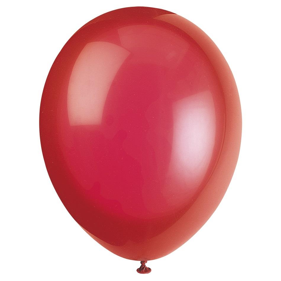 Scarlet Red Latex Balloons 12 inch Pack of 10 | Party Save Smile