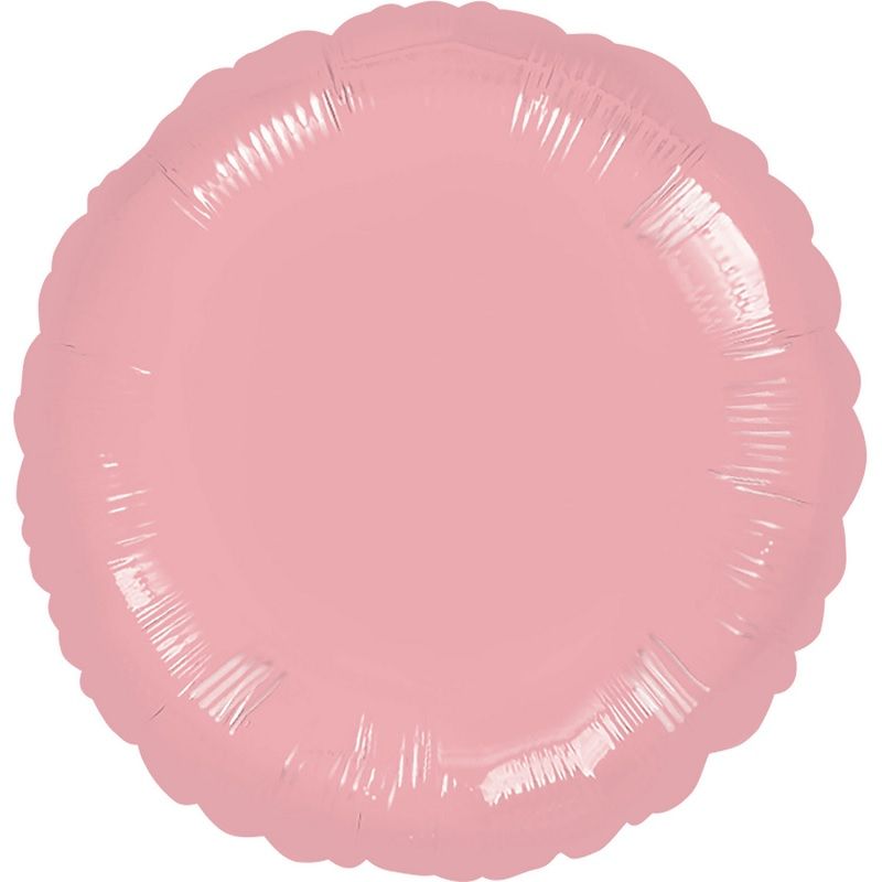 Light Pink Circle Foil Balloons - Anagram 18 Inches | Party Save Smile
