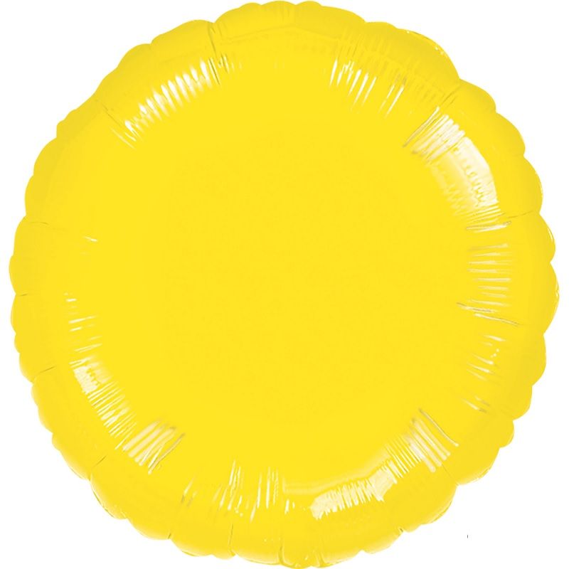 Yellow Circle Foil Balloon Anagram 18 inches | Party Save Smile