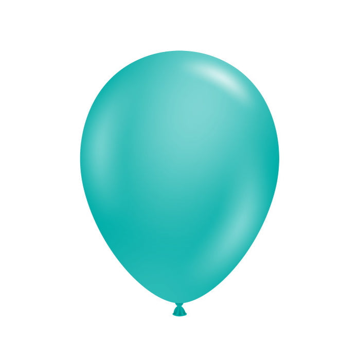 Tuftex Teal Latex Balloons 5 inches | Party Save Smile