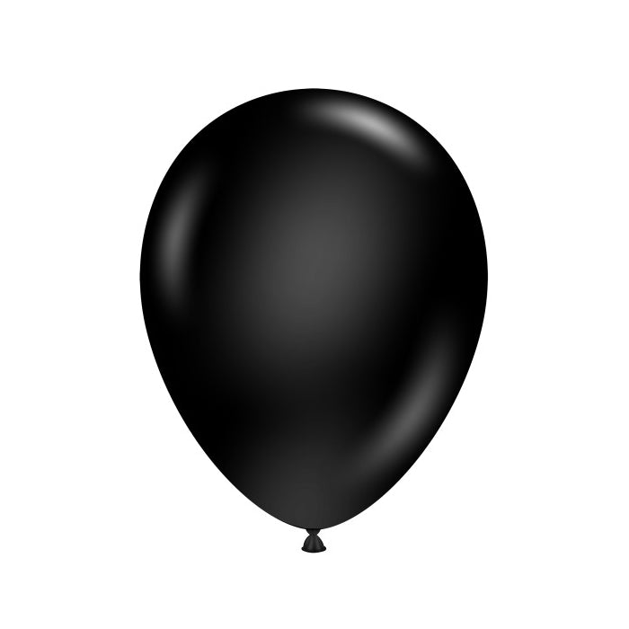 Tuftex Black Latex Balloons 5 inches | Party Save Smile