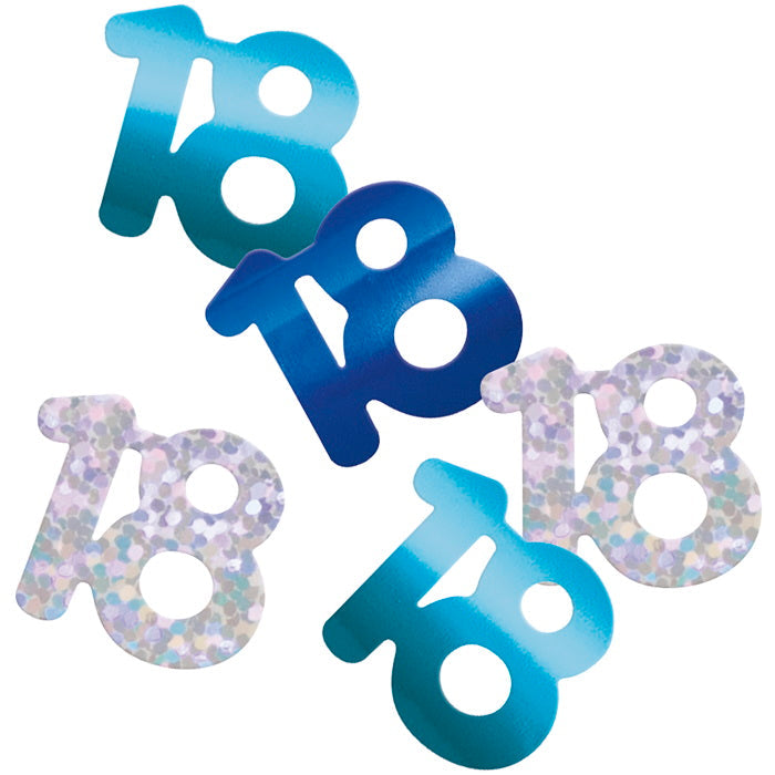 Blue and Silver 18 Confetti 14g | Party Save Smile