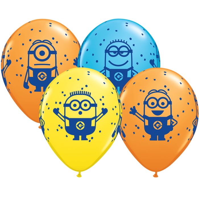 Minion Latex Balloons Assorted Colours 11 Inch | Party Save Smile
