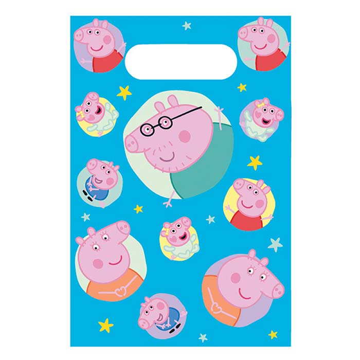 Peppa Pig Paper Party Bags 8 Pack | Party Save Smile
