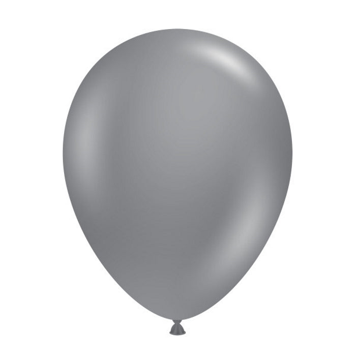 Tuftex Grey Smoke Latex Balloons 11 inches | Party Save Smile