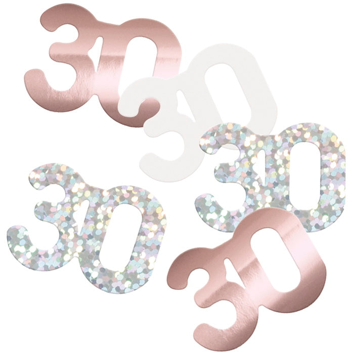 Rose Gold 30 Confetti 14g | Party Save Smile