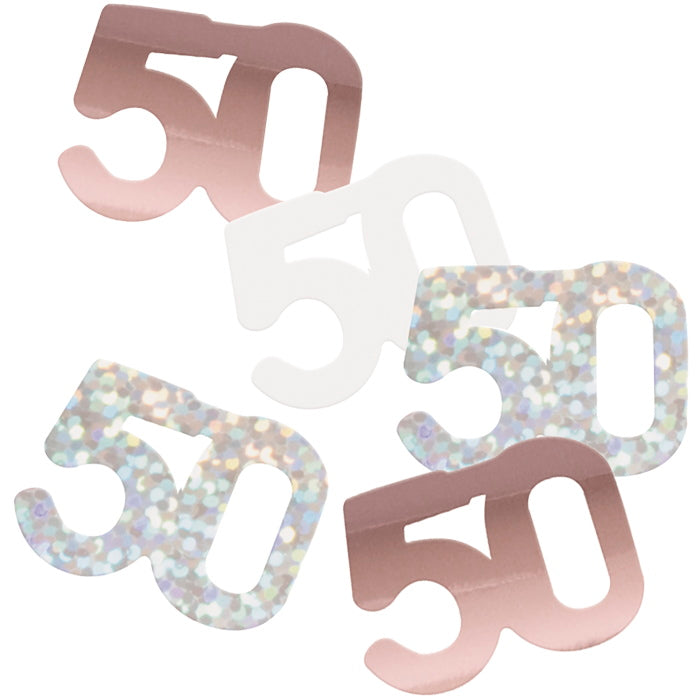 Rose Gold 50 Confetti 14g | Party Save Smile
