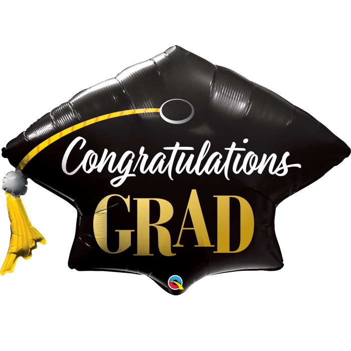 Congratulation Graduation Cap Foil Balloon 41 Inches | Party Save Smile