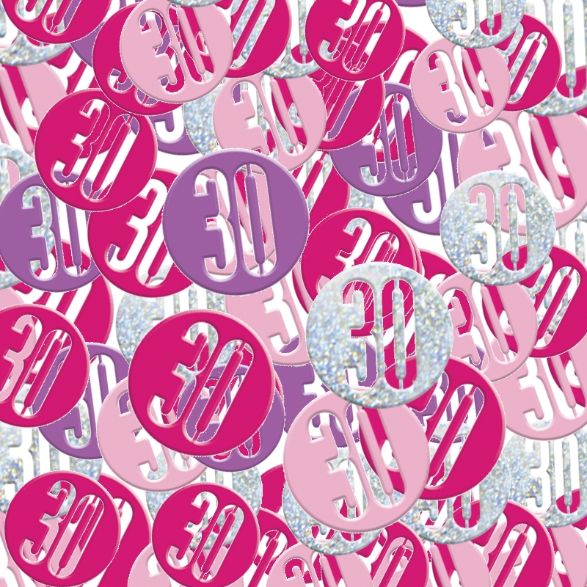 Pink & Silver 30th Birthday Confetti 14 grams | Party Save Smile