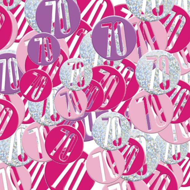 Pink and Silver 70 Confetti 14 grams | Party Save Smile