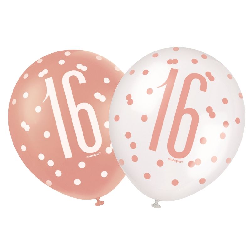 Rose Gold 16th Birthday Pack with Decorations