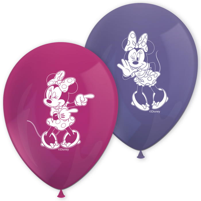 Minnie Mouse Junior Latex Balloons 8 Pack | Party Save Smile