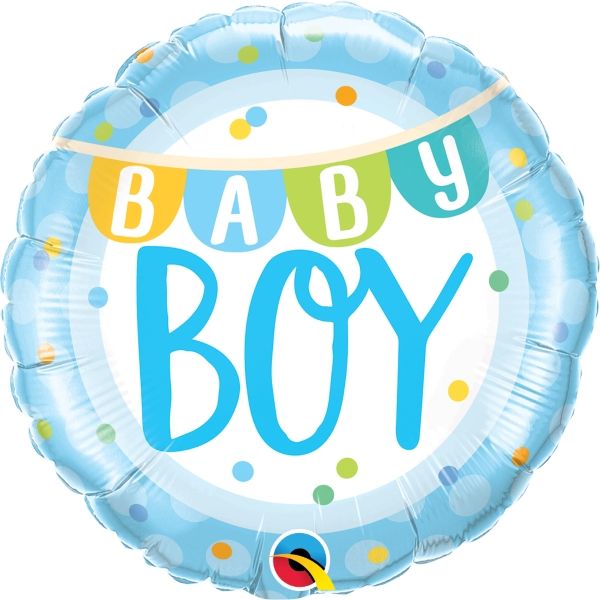 Blue New Baby Boy Foil Balloon 18 inches | Party Save Smile