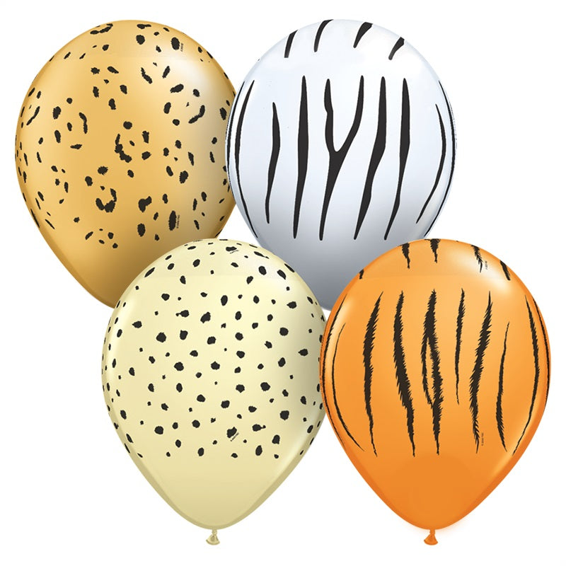Mini Safari Latex Balloons 5 inch Qualatex | Party Save Smile