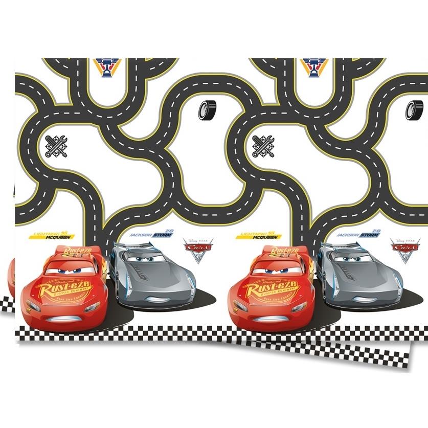 Disney Cars Tablecloth: Plastic Party Table Cover 120 x 180cm | Party Save Smile
