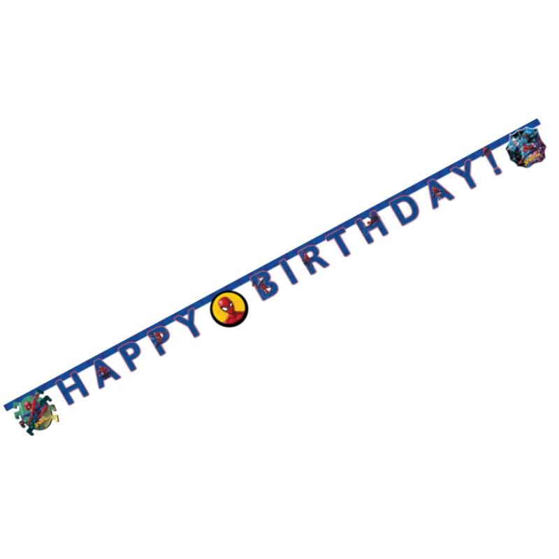 Spiderman Birthday Banner - Team Up 2 Metres | Party Save Smile