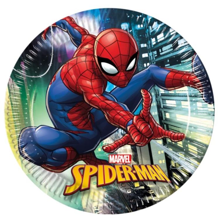 Spiderman Team Up 23cm Party Plates Pack of 8 | Party Save Smile
