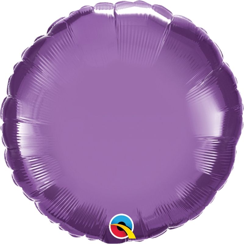 Qualatex Chrome Purple Circle Foil Balloon 18 Inch | Party Save Smile